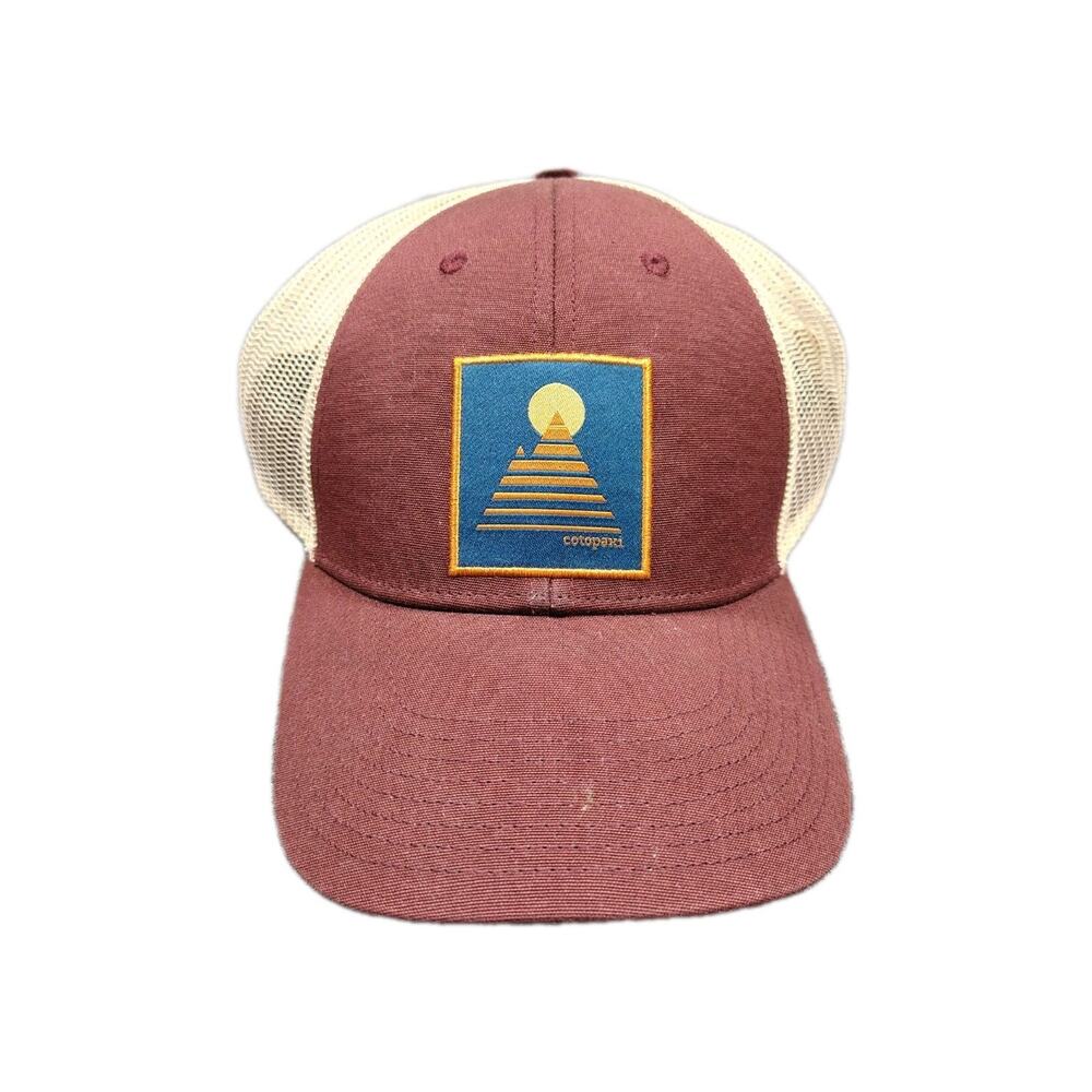Cotopaxi Hat Mens One Size Red Cap Snap Back Trucker Mesh Logo Outdoor Hiking